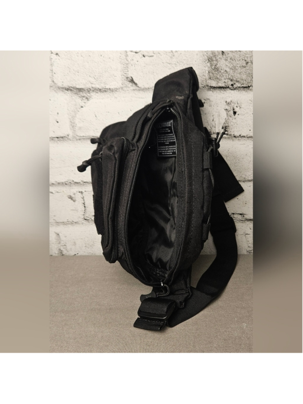 Highland Tactical Black Utility Belt Bag Multi Pocket Waist Pack - Picture 5 of 8